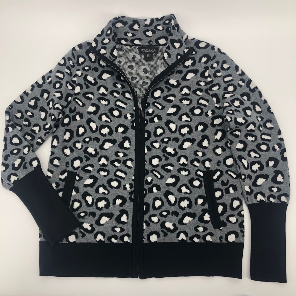 🎈 Rachel Zoe Cheetah Print Cardigan Sweater EUC